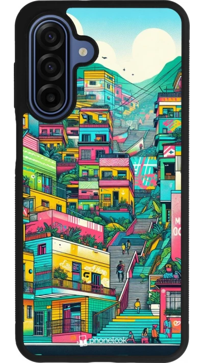 Coque Samsung Galaxy A17 - Silicone rigide noir Medellin Comuna 13 Art