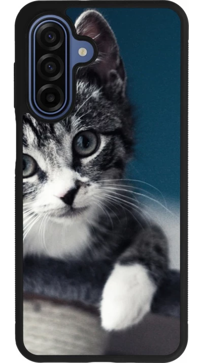 Coque Samsung Galaxy A17 - Silicone rigide noir Meow 23
