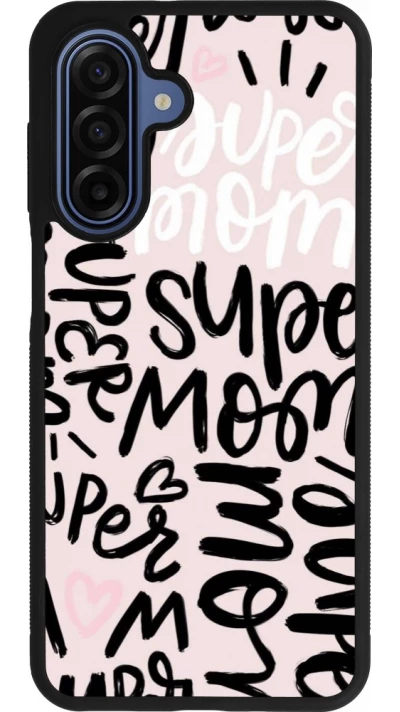 Samsung Galaxy A17 Case Hülle - Silikon schwarz Mom 2024 Super mom