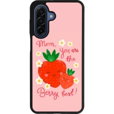 Coque Samsung Galaxy A17 - Silicone rigide noir Mom 2026 Berry best