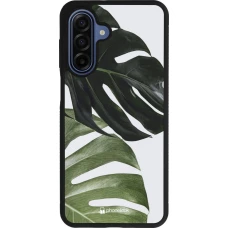 Samsung Galaxy A17 Case Hülle - Silikon schwarz Monstera Plant