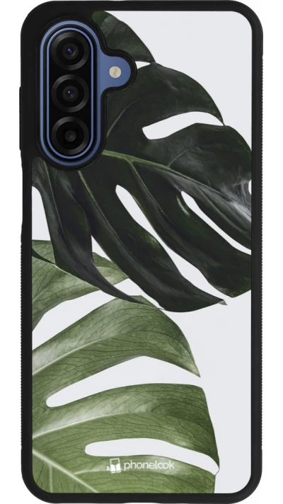 Samsung Galaxy A17 Case Hülle - Silikon schwarz Monstera Plant