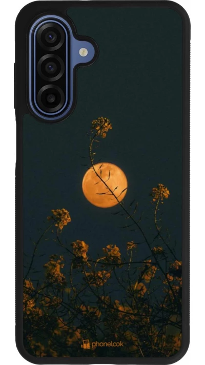 Samsung Galaxy A17 Case Hülle - Silikon schwarz Moon Flowers