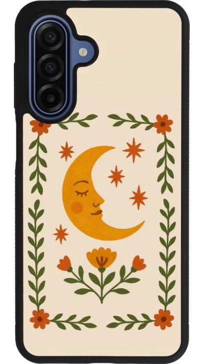 Coque Samsung Galaxy A17 - Silicone rigide noir Half moon stamp 2026
