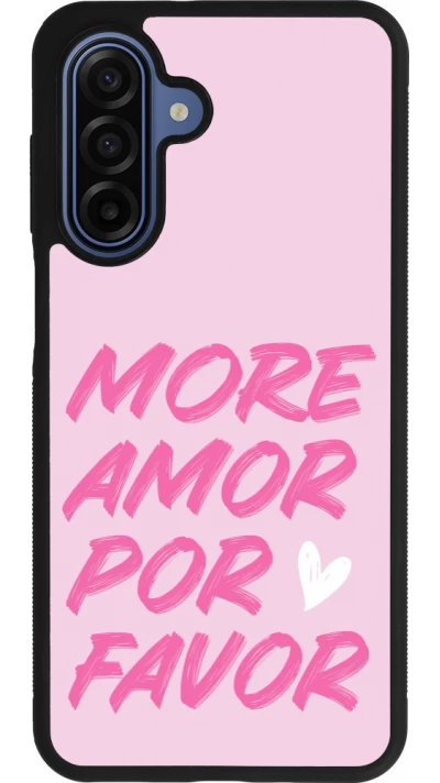 Samsung Galaxy A17 Case Hülle - Silikon schwarz More amor porfavor