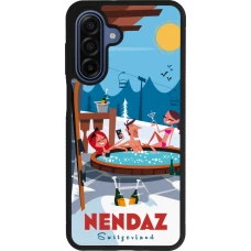 Samsung Galaxy A17 Case Hülle - Silikon schwarz Nendaz Mountain Jacuzzi
