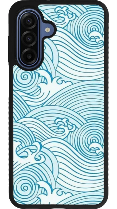 Samsung Galaxy A17 Case Hülle - Silikon schwarz Ocean Waves