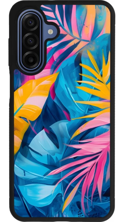 Samsung Galaxy A17 Case Hülle - Silikon schwarz Palms Blue