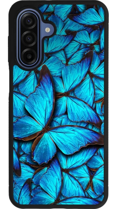 Samsung Galaxy A17 Case Hülle - Silikon schwarz Papillon bleu