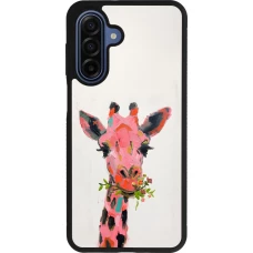 Coque Samsung Galaxy A17 - Silicone rigide noir Pink Girafe Paint
