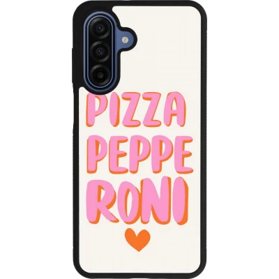 Coque Samsung Galaxy A17 - Silicone rigide noir Pizza pepperoni 2026