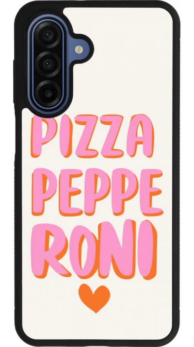 Samsung Galaxy A17 Case Hülle - Silikon schwarz Pizza pepperoni 2026