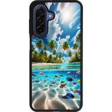 Coque Samsung Galaxy A17 - Silicone rigide noir Plage Paradis