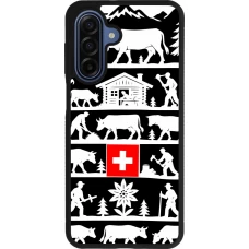 Coque Samsung Galaxy A17 - Silicone rigide noir Poya Suisse 1 noir