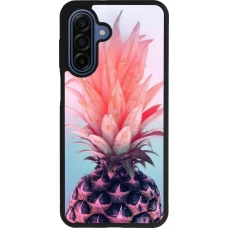 Coque Samsung Galaxy A17 - Silicone rigide noir Purple Pink Pineapple