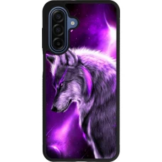 Coque Samsung Galaxy A17 - Silicone rigide noir Purple Sky Wolf