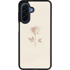 Coque Samsung Galaxy A17 - Silicone rigide noir Sable Rose Minimaliste
