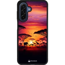 Coque Samsung Galaxy A17 - Silicone rigide noir Safari sunset wildlife
