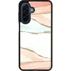 Coque Samsung Galaxy A17 - Silicone rigide noir Shimmering Orange
