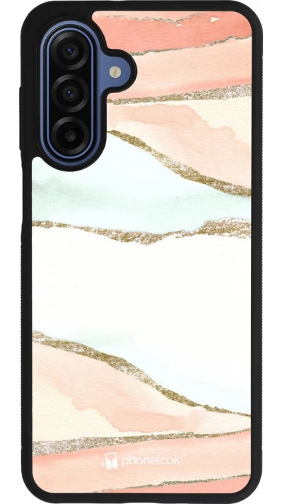 Samsung Galaxy A17 Case Hülle - Silikon schwarz Shimmering Orange