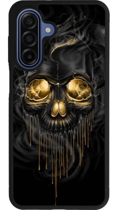 Samsung Galaxy A17 Case Hülle - Silikon schwarz Skull 02