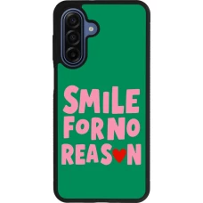 Coque Samsung Galaxy A17 - Silicone rigide noir Smile for no reason 2026