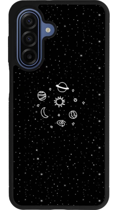 Samsung Galaxy A17 Case Hülle - Silikon schwarz Space Doodle