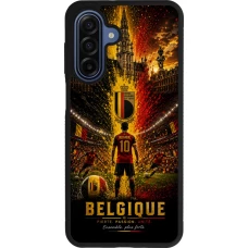 Coque Samsung Galaxy A17 - Silicone rigide noir Football Belgique splash 2026