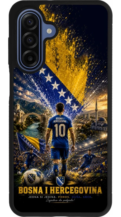 Coque Samsung Galaxy A17 - Silicone rigide noir Football Bosnie-Herzégovine splash 2026