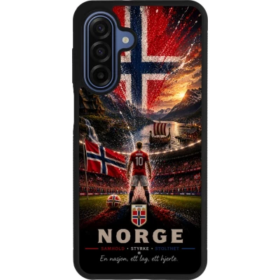 Samsung Galaxy A17 Case Hülle - Silikon schwarz Fussball Norwegen splash 2026