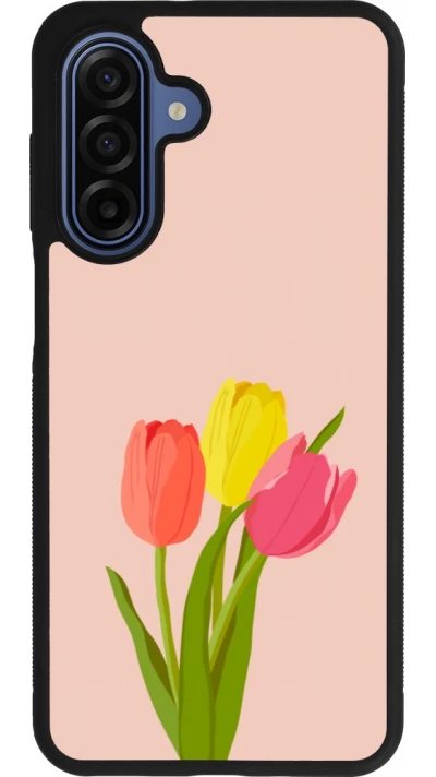 Samsung Galaxy A17 Case Hülle - Silikon schwarz Spring 23 tulip trio