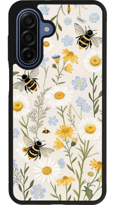 Samsung Galaxy A17 Case Hülle - Silikon schwarz Pattern bees Spring 2026