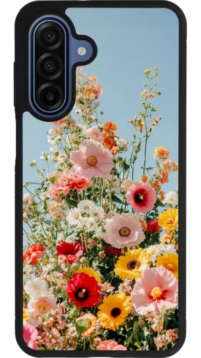 Samsung Galaxy A17 Case Hülle - Silikon schwarz Spring flowers Spring 2026