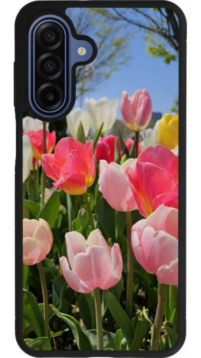 Samsung Galaxy A17 Case Hülle - Silikon schwarz Tulips Spring 2026