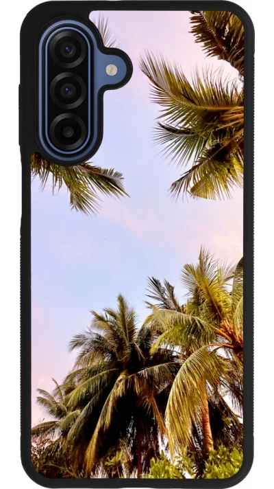 Samsung Galaxy A17 Case Hülle - Silikon schwarz Summer 2023 palm tree vibe