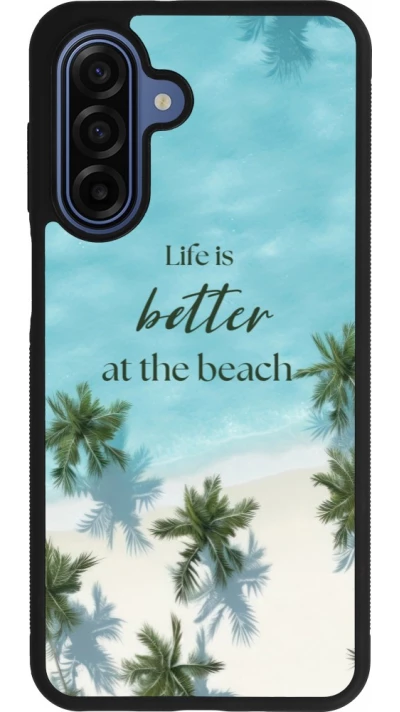 Samsung Galaxy A17 Case Hülle - Silikon schwarz Summer 2025 Life is better at the beach