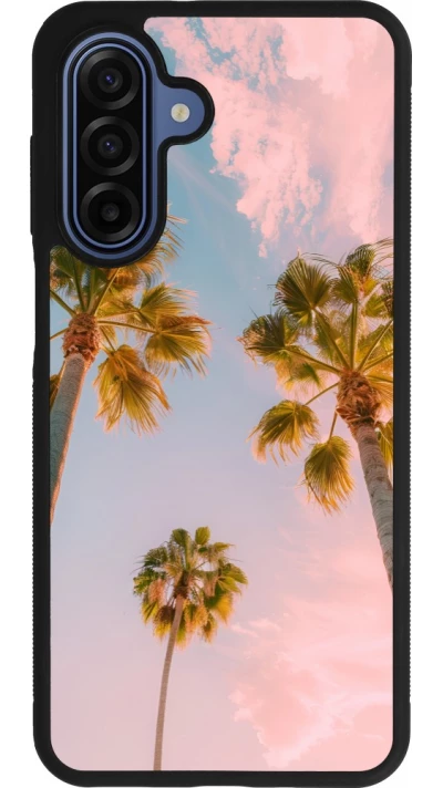 Samsung Galaxy A17 Case Hülle - Silikon schwarz Summer 2025 Palmiers