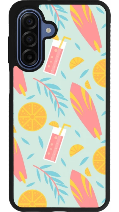 Samsung Galaxy A17 Case Hülle - Silikon schwarz Summer 2025 Pattern citron