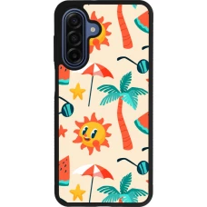 Coque Samsung Galaxy A17 - Silicone rigide noir Summer 2025 Pattern soleil