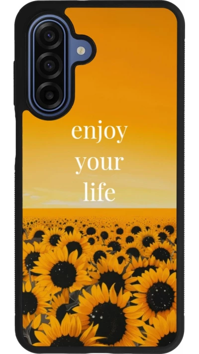 Samsung Galaxy A17 Case Hülle - Silikon schwarz Summer 2026 Enjoy your life