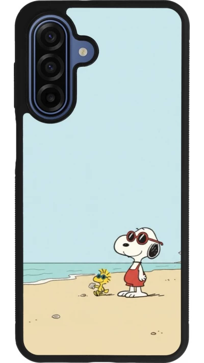 Samsung Galaxy A17 Case Hülle - Silikon schwarz Snoopy on the beach Summer 2026