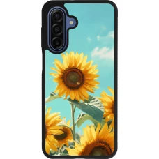 Coque Samsung Galaxy A17 - Silicone rigide noir Sunflowers Summer 2026