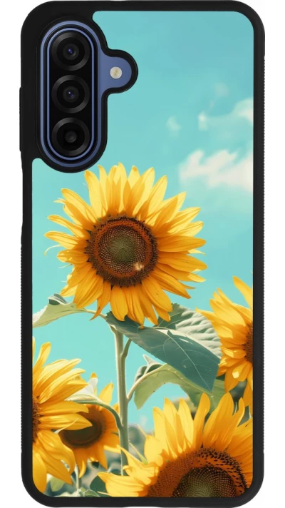 Samsung Galaxy A17 Case Hülle - Silikon schwarz Sunflowers Summer 2026