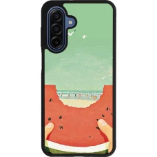 Coque Samsung Galaxy A17 - Silicone rigide noir Views through a watermelon Summer 2026