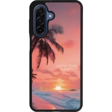 Samsung Galaxy A17 Case Hülle - Silikon schwarz Watch more sunsets Summer 2026