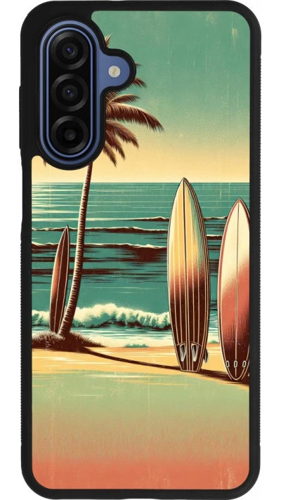 Samsung Galaxy A17 Case Hülle - Silikon schwarz Surf Paradise