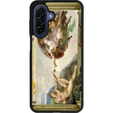Coque Samsung Galaxy A17 - Silicone rigide noir Tableau art - La Création d’Adam - Michel-Ange