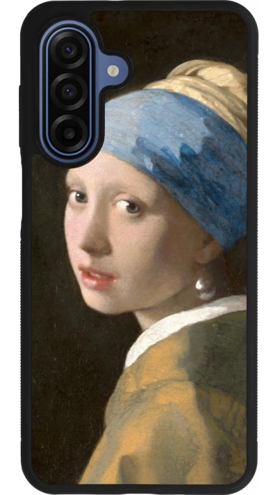 Coque Samsung Galaxy A17 - Silicone rigide noir Tableau art - La Jeune fille à la perle - Johannes Vermeer