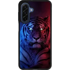 Coque Samsung Galaxy A17 - Silicone rigide noir Tiger Blue Red