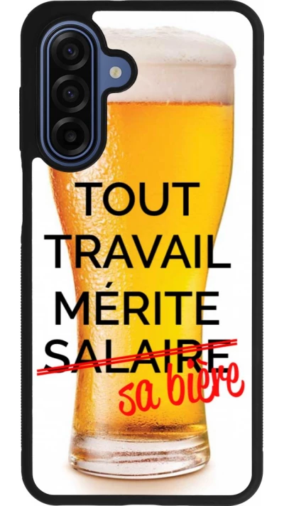 Samsung Galaxy A17 Case Hülle - Silikon schwarz Tout travail mérite sa bière